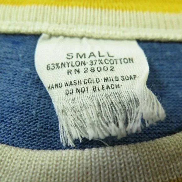 Vintage 50s ZTA Zeta Tau Alpha Jersey TShirt S Blue Sorority Fraternity Applique - Picture 5 of 5